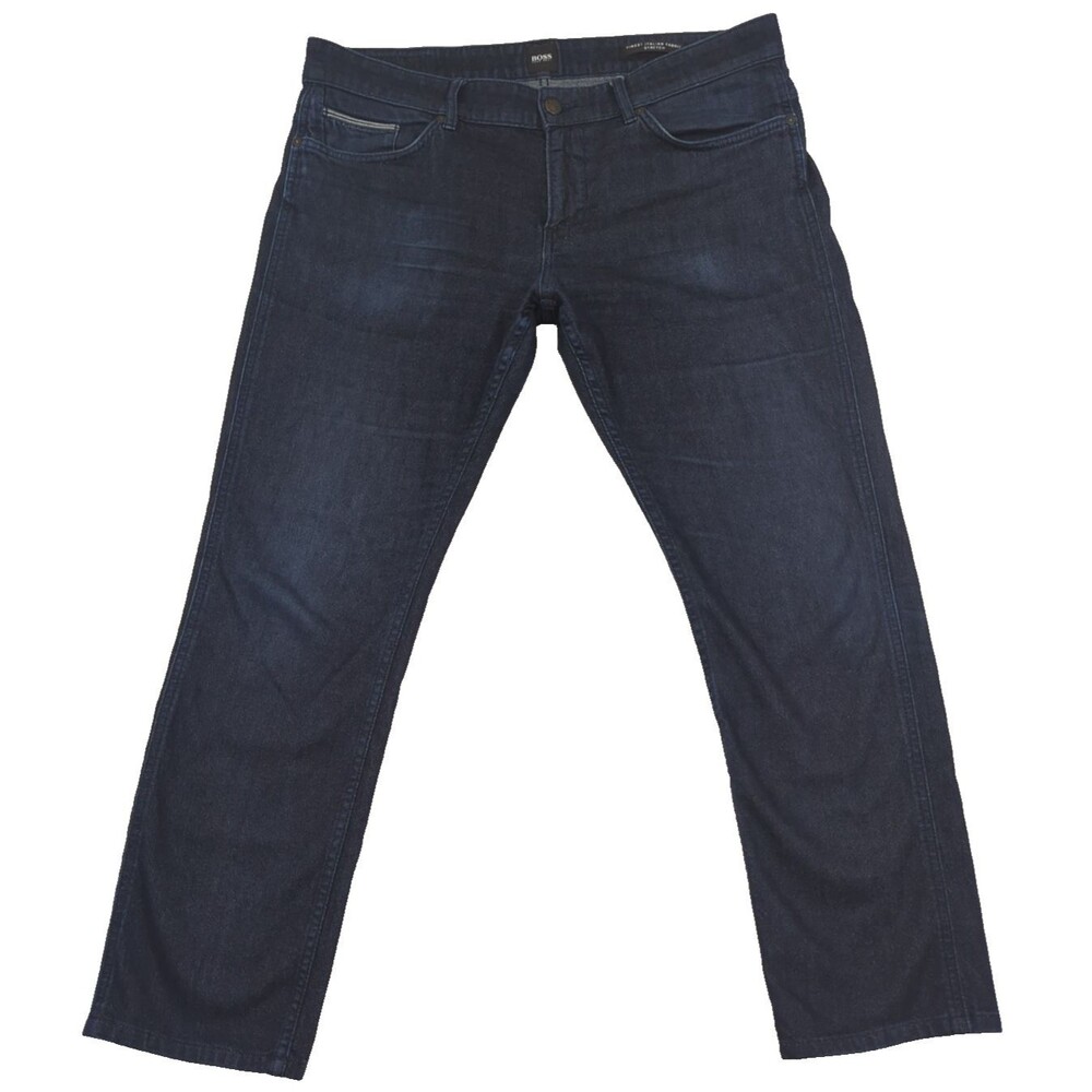 Hugo Boss Men's Jeans Delaware3 Slim 38x29 Blue Straight Italian Denim